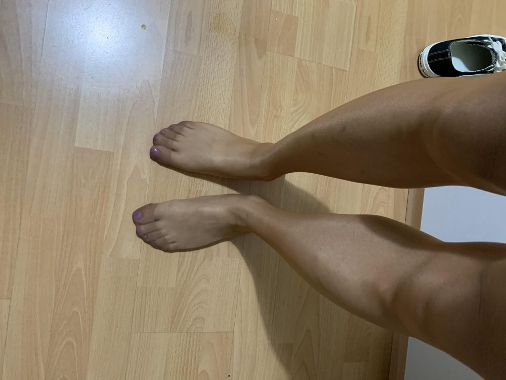 紫色美甲瑜伽裤